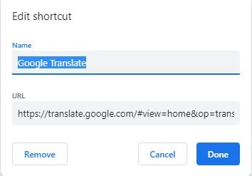 How to Edit Shortcuts from Google chrome?
