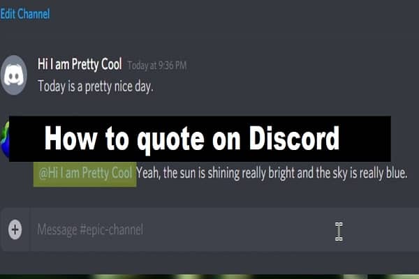 How to quote on Discord
