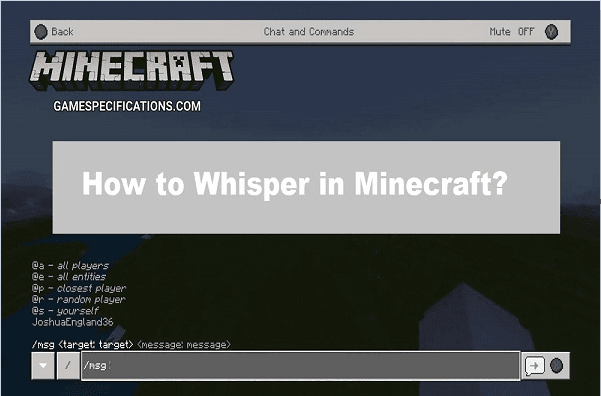 How to Whisper in Minecraft?(easy & simplest ways) 2021