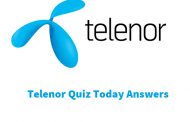 Telenor Quiz today Answers 2022