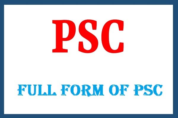 full form of PSC